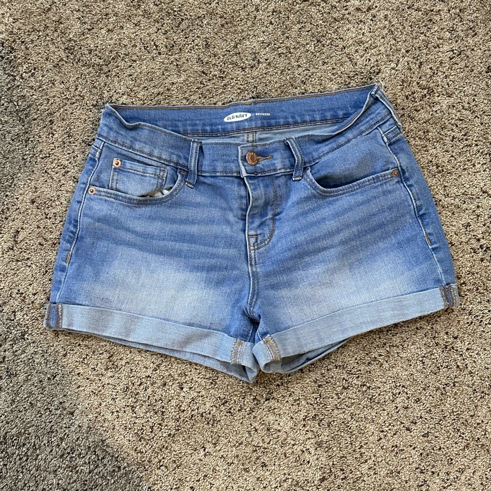 Old Navy Women's Blue Denim Shorts - Boyfriend fit